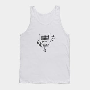 Mettaton Undertale Simple Black and White Design Tank Top